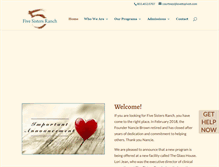 Tablet Screenshot of fivesistersranch.com